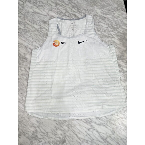 NIKE Aeroswift NN Singlet White Racing Running Tank Top Women's Large DR5850 - Picture 6 of 14